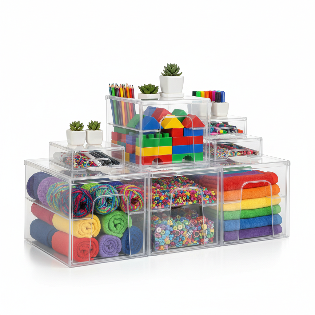 Stackable Storage Bins Set in multiple sizes